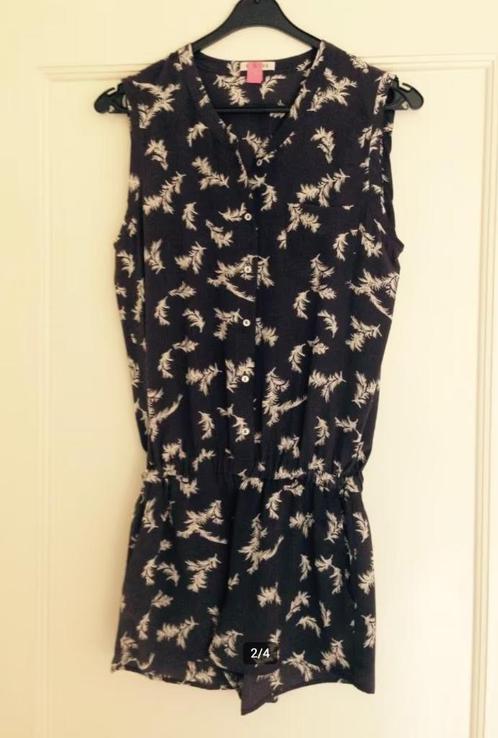 zijden jumpsuit met print Masscob mt 36/34, Kleding | Dames, Jumpsuits, Gedragen, Maat 36 (S), Grijs, Ophalen