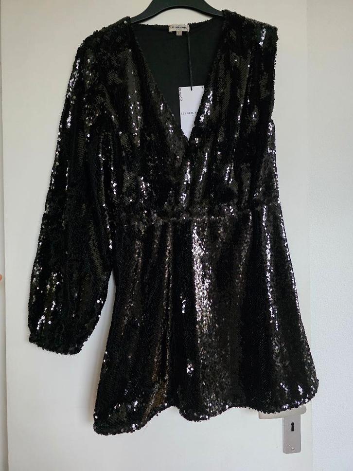 Les Benjamins L Nieuw, 340 (ook Cavalli, Maje, Sandro, Gucci, Kleding | Dames, Jurken, Nieuw, Maat 42/44 (L), Zwart, Boven de knie