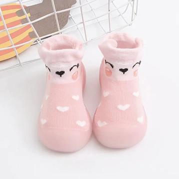 Roze anti-slip schoentjes van Baby-Slofje met vos beschikbaar voor biedingen