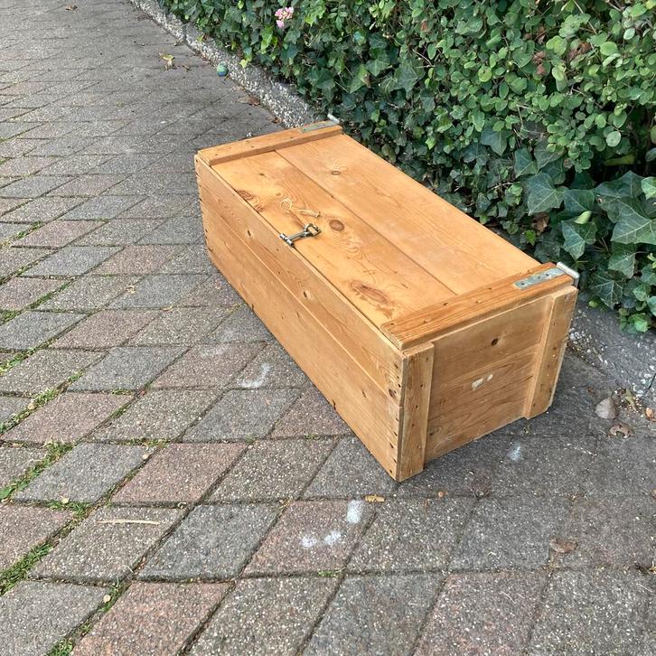 Houten Kist - 78x34x27cm, Antiek en Kunst, Curiosa en Brocante, Ophalen