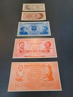 Oud schoolgeld 5 verschillende biljetten, Postzegels en Munten, Bankbiljetten | Nederland, Euro's, Ophalen of Verzenden