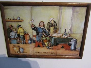 bij de chirurgijn, een tegeltableau van westraven. beschikbaar voor biedingen