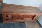 Massief teak houten tv dressoir, Ophalen, Zo goed als nieuw, Rechthoekig, Minder dan 50 cm
