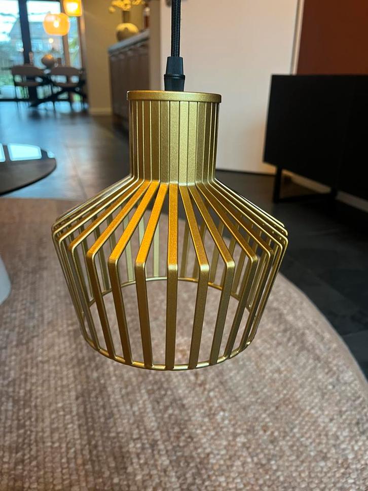 Leitomotiv Pendant Lamp Lignes Cap - Gouden Design, Huis en Inrichting, Lampen | Hanglampen, Gebruikt, Minder dan 50 cm, Metaal