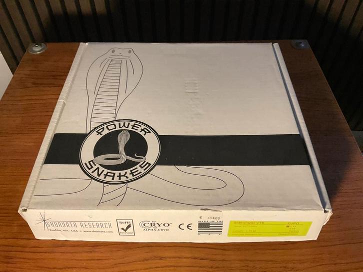 Shunyata Research PowerSnakes Sidewinder VTX, Audio, Tv en Foto, Audiokabels en Televisiekabels, Nieuw, Overige kabels, Minder dan 2 meter