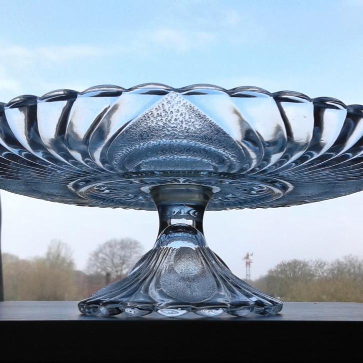 Schaal Serveerschaal Persglas Art Deco Vintage, Antiek en Kunst, Antiek | Glas en Kristal, Ophalen of Verzenden