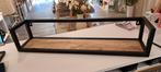 Wandplank zwart staal Mango hout, Huis en Inrichting, Ophalen, Nieuw