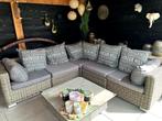 ‼️Nu 549,- Loungeset voor de tuin met salontafel, 6 zitplaatsen, Kunststof, Bank, Gebruikt