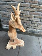 Hout hoofd van een hert, Antiek en Kunst, Ophalen