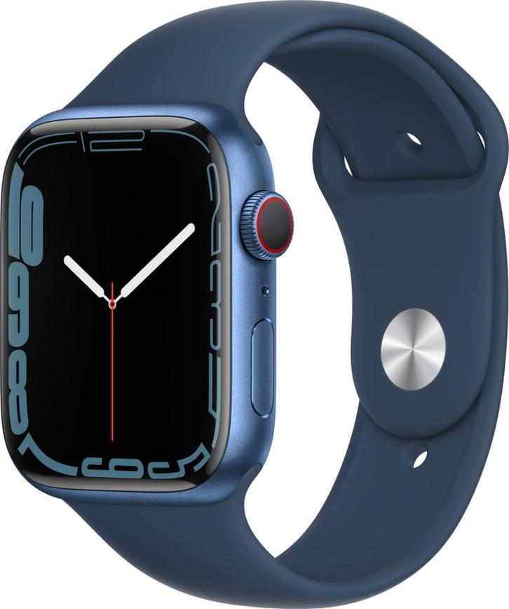 Apple Watch Series 7 GPS + Cellular 45 mm Blauw, Sieraden, Tassen en Uiterlijk, Smartwatches