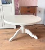 Witte Ronde Bijzettafel, Ophalen of Verzenden, Zo goed als nieuw, Rond, 50 tot 100 cm