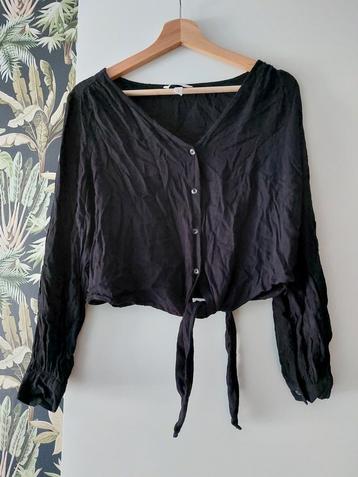 Cropped blouse H&M maat 40 zwart beschikbaar voor biedingen