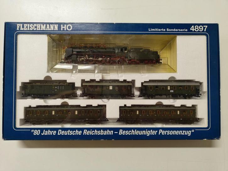 Fleischmann 4897 K - Zesdelige met BR 39 van de DRG, Hobby en Vrije tijd, Modeltreinen | H0, Zo goed als nieuw, Treinset, Gelijkstroom