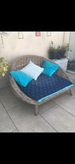 Rotan Loungebank met Kussens, Ophalen, Gebruikt, Rotan