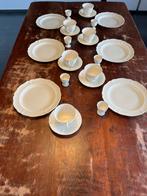 Wedgwood Queen’s Ware - Queen’s Plain Ontbijtservies - 6 p, Ophalen of Verzenden, Zo goed als nieuw, Wedgwood, Kop(pen) en/of Schotel(s)