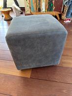 Grijze poef / hocker Nando, Ophalen, Minder dan 50 cm, Stoer, Vierkant