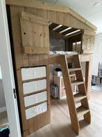 Robuuste steigerhouten hoogslaper - boomhut / bedstee, Ophalen, Gebruikt, Hoogslaper