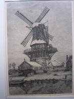 R.dam, Mooie Ets van Molen de "" DE VLAGGEMAN "", Mar Jansse, Antiek en Kunst, Ophalen of Verzenden