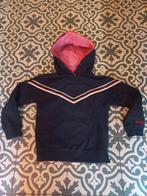WE trui maat 122/128 donkerblauw met roze, Ophalen of Verzenden, Gebruikt, Meisje, Trui of Vest