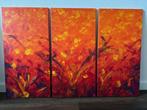 Mooi drieluik abstract Oranje, Antiek en Kunst, Verzenden