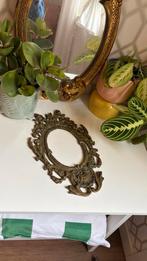 Antiek Messing Lijstje met Cherubijntjes, Antiek en Kunst, Ophalen of Verzenden