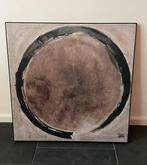 Werk aan de muur Cirkel schilderij doek incl frame zwart, Minder dan 50 cm, Nieuw, Ophalen of Verzenden, Schilderij