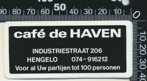 Sticker: Cafe De Haven - Hengelo, Verzamelen, Stickers, Zo goed als nieuw, Bedrijf of Vereniging, Ophalen of Verzenden
