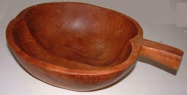 Teakhout Salade Schaal Fruitschaal Kom Retro Vintage Appel, Huis en Inrichting, Keuken | Servies, Zo goed als nieuw, Overige typen