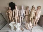 9x etalagepop paspop mannequin + 3x torso, Verzamelen, Poppen, Ophalen, Gebruikt, Pop
