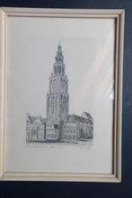 Abel J. van Dijken - Pentekening  - Martinitoren, Ophalen