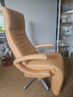 Montel Leren Relaxfauteuil, 75 tot 100 cm, Ophalen of Verzenden, Zo goed als nieuw, Metaal