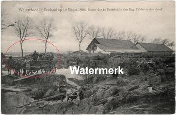 Ansichtkaart Watervloed in Zeeland, Eng Polder 1906 beschikbaar voor biedingen