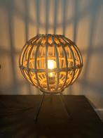 Bamboe tafellamp, Ophalen of Verzenden, Zo goed als nieuw, Stof, Minder dan 50 cm