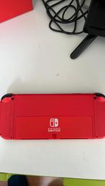 Nintendo Switch OLED Mario Red Edition + 4 games en 2 tassen, Met games, Zo goed als nieuw, Met 1 controller, Switch OLED