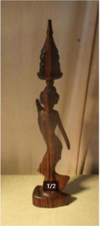 Mooi Houten Oosters Beeld - 48cm, Ophalen of Verzenden