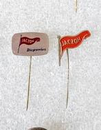 blikken + volmetaal speld Rederij Jaczon Scheveningen, Ophalen of Verzenden, Gebruikt, Overige onderwerpen, Speldje of Pin