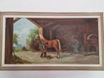 Schilderij met paard en hoefsmid, Antiek en Kunst, Ophalen