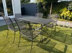 Tuinset tafel met 4 stoelen merk Royal Garden, Ophalen, Eettafel, Zo goed als nieuw, Tuinset