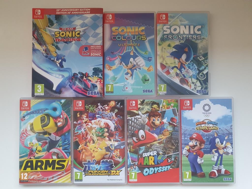 Nintendo Switch games Sonic Mario Pokemon Arms, Spelcomputers en Games, Games | Nintendo Switch, Ophalen of Verzenden, Zo goed als nieuw
