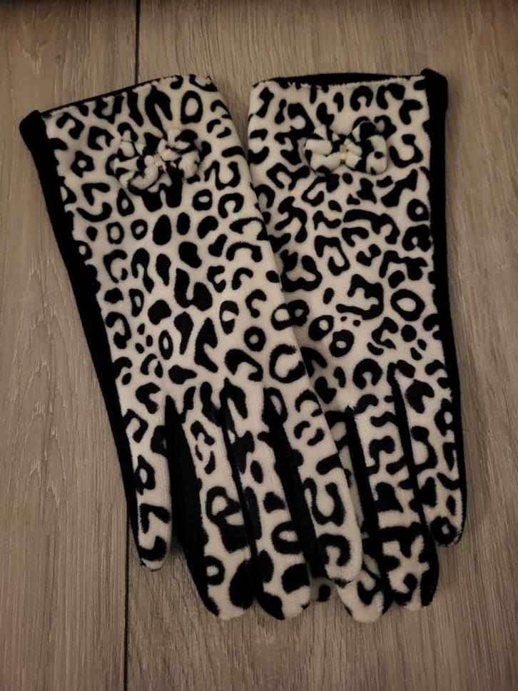 Zachte Dames Handschoenen - Zwart Wit - Maat S, Kleding | Dames, Mutsen, Sjaals en Handschoenen, Nieuw, Maat 36 (S), Ophalen of Verzenden