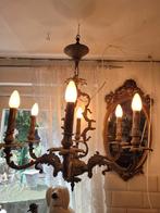 Antieke zwaar bronzen plafondlamp, Ophalen of Verzenden, Brons