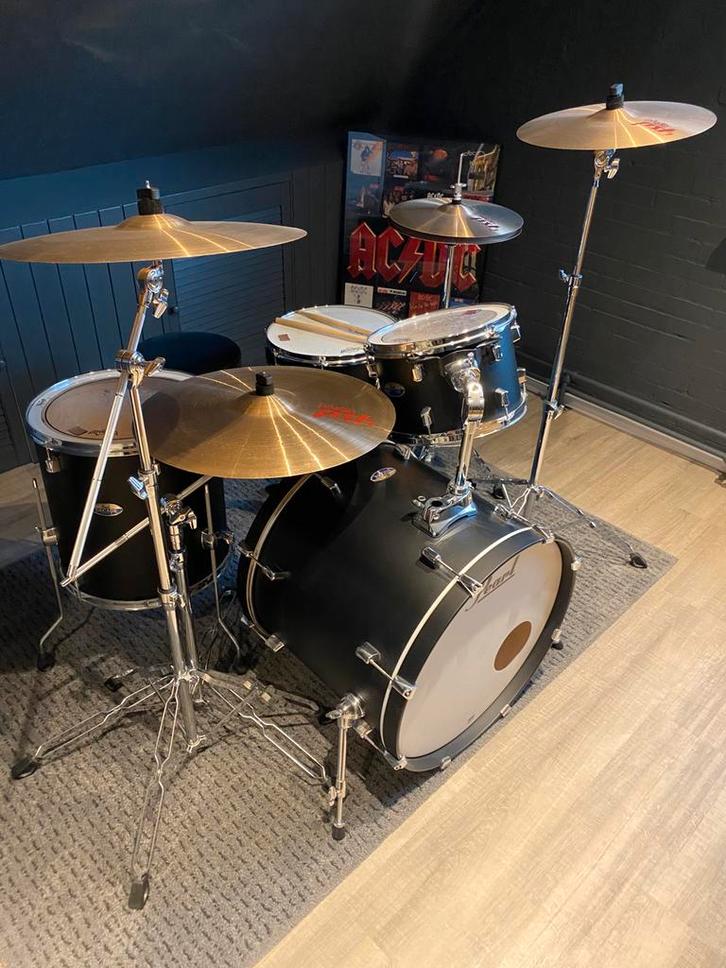 Pearl Decade Drumstel Zwart, Muziek en Instrumenten, Drumstellen en Slagwerk, Zo goed als nieuw, Pearl, Ophalen