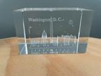 Souvenir van Washington DC liggend in 3D gegraveerd glas USA, Overige typen, Ophalen of Verzenden, Zo goed als nieuw