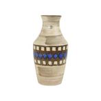 Vintage Bay Vaas West Germany Keramiek Beige Bruin Blauw, Antiek en Kunst, Antiek | Vazen, Ophalen of Verzenden