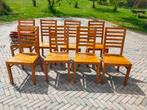 8 stevige houten stoelen, Ophalen, Gebruikt, Bruin, Vijf, Zes of meer stoelen