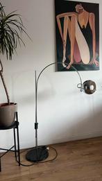 Vintage Chroom Booglamp - Oogbal Design uit de jaren '70, Huis en Inrichting, Lampen | Vloerlampen, Ophalen, Gebruikt, Metaal