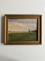 Haagse school polderlandschap, plein-air schilderijtje, Ophalen of Verzenden