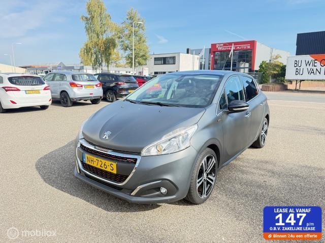 Peugeot 208 1.2 PureTech GT-line nieuwstaat! In mat grijs!, Auto's, Peugeot, Bedrijf, Te koop, ABS, Achteruitrijcamera, Airbags