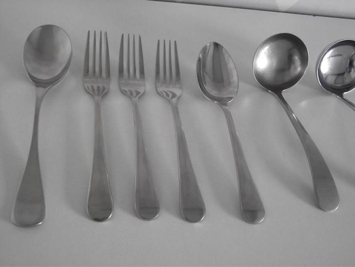 8 st vintage Hollands Glad bestek 4x opscheplepels per stuk, Antiek en Kunst, Antiek | Bestek, Ophalen of Verzenden