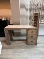 Mooie Houten Nageltafel - Stevig & Uniek!, Huis en Inrichting, Bureaus, Ophalen of Verzenden, Gebruikt, Bureau